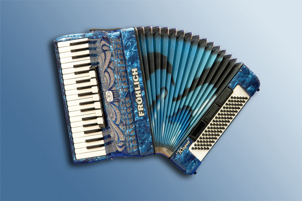 Akkordeon Blau